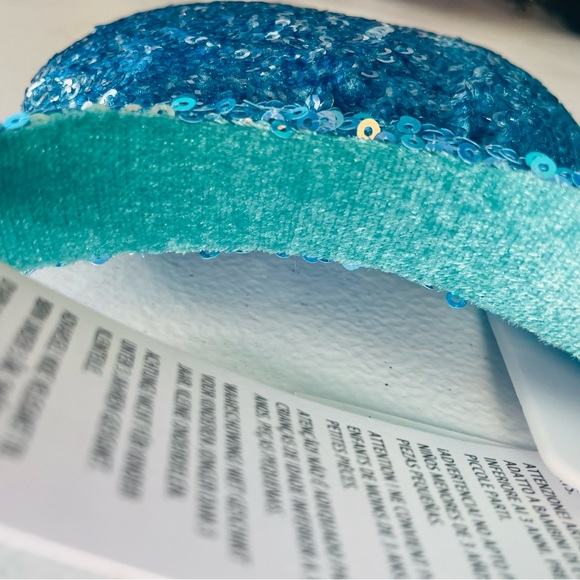 Minnie Mouse Aqua Ombré Blue Sequin Ears - Picture 3 of 4